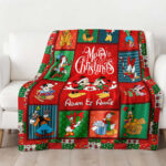 Personalized Mickey and Minnie Christmas Quilt Blankets, Disney Ultra Soft for Bed Couch Chair Fit Kids and Adults - Image 2