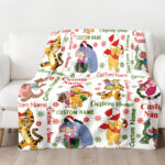 Personalized Christmas Winnie The Pooh Blanket, Disney Blanket, Disney Ultra Soft for Bed Couch Chair Fit Kids and Adults - Image 2