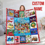 Personalized Disney Mickey and Friends Christmas Quilt Blankets, Disney Ultra Soft for Bed Couch Chair Fit Kids and Adults