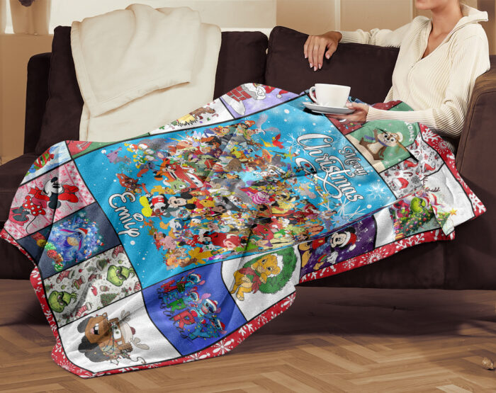 Personalized Disney Mickey and Friends Christmas Quilt Blankets, Disney Ultra Soft for Bed Couch Chair Fit Kids and Adults - Image 3
