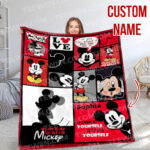 Personalized Mickey Mouse Mickey Lover Disney Fan Quilt Blanket, Blanket Home Decor Gift