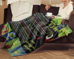 Personalized Christmas Grinch Throw Blanket Flannel Fleece Bedding Blankets, The Grinch Ultra Soft for Bed Couch Chair Fit Kids and Adults - Image 4