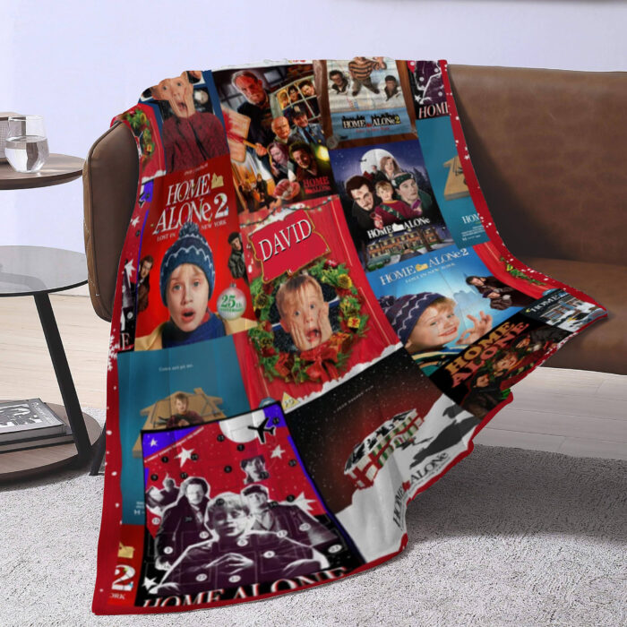 Retro 90s Christmas Movie Blanket, Home Alone Blanket, All The Home Alone, Macaulay Culkin, Xmas Blanket - Image 3