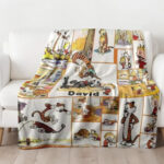 Personalized Funny Calvin Movie Hobbes Cartoon Fleece Blanket, Cute Comic Blanket, Calvin Film Hobbes Funny Blanket, Nice Gifts on Birthday, Christmas - Image 2