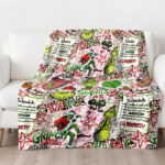 Personalized Christmas Grinch Throw Blanket, Grinch Stink STANK Stunk Blankets, The Grinch Ultra Soft for Bed - Image 2