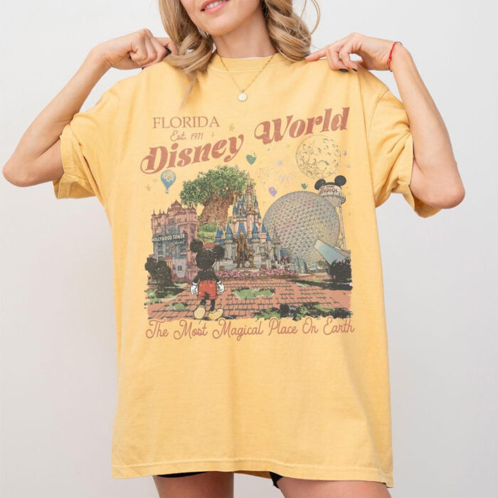Vintage Mickey Disneyworld Comfort Colors Shirt, Retro Mickey And Friends Shirts, Walt Disneyworld Tee, Disney 2026 Trip Disney Vacation Tee - Image 5