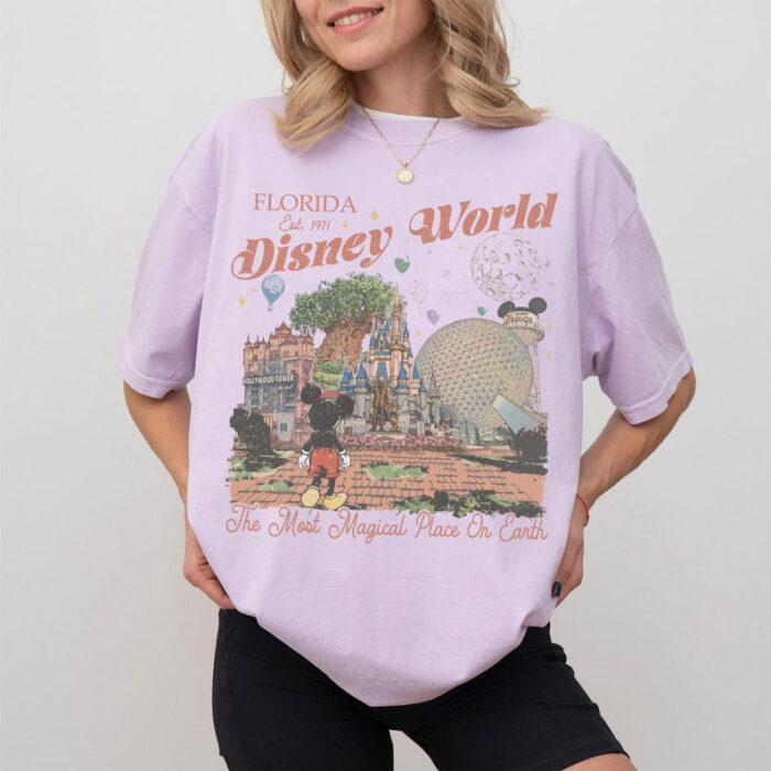 Vintage Mickey Disneyworld Comfort Colors Shirt, Retro Mickey And Friends Shirts, Walt Disneyworld Tee, Disney 2026 Trip Disney Vacation Tee - Image 4