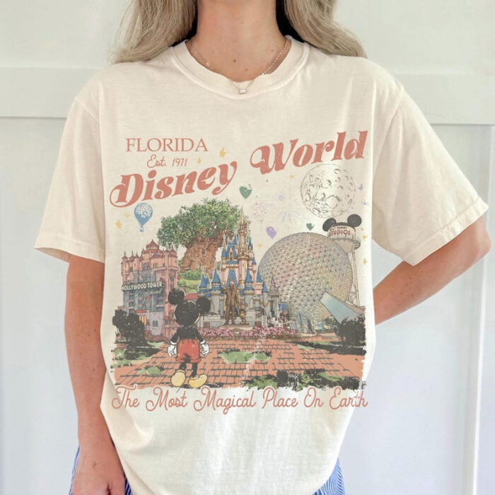 Vintage Mickey Disneyworld Comfort Colors Shirt, Retro Mickey And Friends Shirts, Walt Disneyworld Tee, Disney 2026 Trip Disney Vacation Tee - Image 3