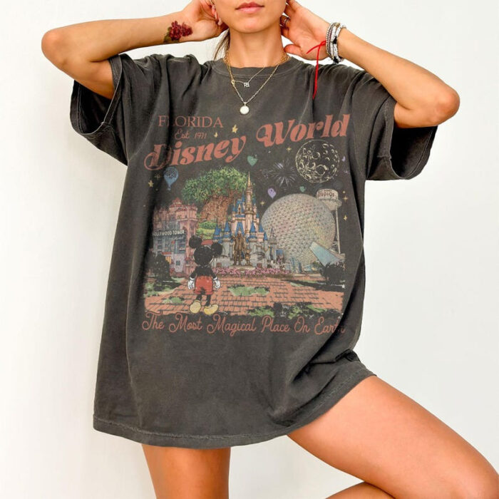 Vintage Mickey Disneyworld Comfort Colors Shirt, Retro Mickey And Friends Shirts, Walt Disneyworld Tee, Disney 2026 Trip Disney Vacation Tee - Image 2