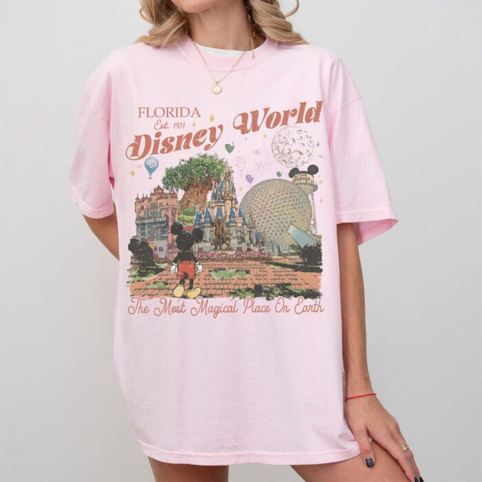 Vintage Mickey Disneyworld Comfort Colors Shirt, Retro Mickey And Friends Shirts, Walt Disneyworld Tee, Disney 2026 Trip Disney Vacation Tee - Image 6