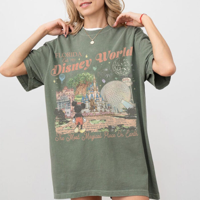 Vintage Mickey Disneyworld Comfort Colors Shirt, Retro Mickey And Friends Shirts, Walt Disneyworld Tee, Disney 2026 Trip Disney Vacation Tee - Image 8