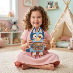 Personalized Bluey Piggy Bank for Kids - Custom Wooden Coin Bank with Clear Window - Personalized Birthday Gift - Image 5