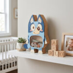 Personalized Bluey Piggy Bank for Kids - Custom Wooden Coin Bank with Clear Window - Personalized Birthday Gift - Image 8