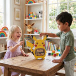 Personalized Pikachu Piggy Bank for Kids - Custom Wooden Coin Bank with Clear Window - Personalized Birthday Gift - Image 5