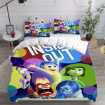 Inside Out Joy Sadness Fear 3D Duvet Cover Fold Hem Bedding Set Pillowcase Quilt Single - Image 3
