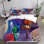 Inside Out Joy Sadness Fear 3D Duvet Cover Fold Hem Bedding Set Pillowcase Quilt Single - Image 4