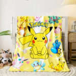 Pokemon Blanket, Cute Cartoon Throw Blankets, Pikachu Children Blanket Gift - Image 2