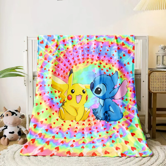 Pokemon Blanket, Cute Cartoon Throw Blankets, Pikachu Children Blanket Gift - Image 3