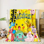 Pokemon Blanket, Cute Cartoon Throw Blankets, Pikachu Children Blanket Gift - Image 4