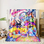 Pokemon Blanket, Cute Cartoon Throw Blankets, Pikachu Children Blanket Gift - Image 6