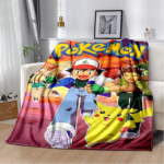 Pokemon Blanket, Cute Cartoon Throw Blankets, Pikachu Children Blanket Gift - Image 7