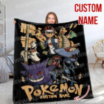 Personalized Anime Hand Woven Blanket Manga Tapestry, Pokemon Blanket, Custom Name Anime Blanket - Image 2