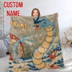 Personalized Anime Hand Woven Blanket Manga Tapestry, Pokemon Blanket, Custom Name Anime Blanket - Image 11