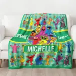 Personalized Sesame Street Blanket, Sesame Street Baby Blanket, Custom Baby Blanket, Child Personalized Blanket, Baby Blanket - Image 3
