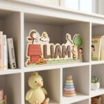3D Layered Wood Name Sign | Personalized Peanuts Snoopy Nursery Decor | Custom Kids Room Wooden Wall Art - Image 4