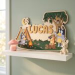 3D Layered Wood Name Sign | Personalized Bluey Nursery Decor 2 | Custom Kids Room Wooden Wall Art - Image 5