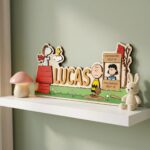3D Layered Wood Name Sign | Personalized Peanuts Snoopy Nursery Decor 3 | Custom Kids Room Wooden Wall Art - Image 10