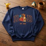 Custom Embroidered Charizard Shirt, Sweatshirt, Hoodie, Personalized PokaDad Character Shirt