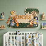 3D Layered Wood Name Sign | Personalized Bluey Nursery Decor 2 | Custom Kids Room Wooden Wall Art - Image 2