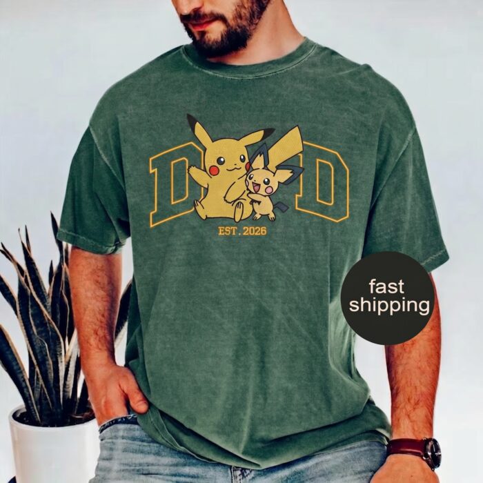 Custom Embroidered Anime Shirt, Sweatshirt, Hoodie, Personalized PokaDad Character Shirt - Image 5