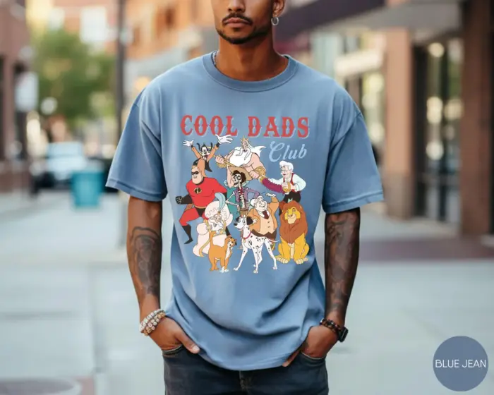 Comfort Colors® Retro 90s Disney Cool Dad Clubs T-Shirt, Funny Daddy Son Gift, Best Dad Ever, Goofy Mufasa King Triton, Family Trip Shirt - Image 7