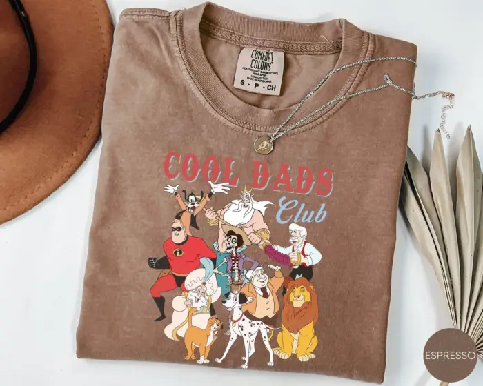 Comfort Colors® Retro 90s Disney Cool Dad Clubs T-Shirt, Funny Daddy Son Gift, Best Dad Ever, Goofy Mufasa King Triton, Family Trip Shirt - Image 5