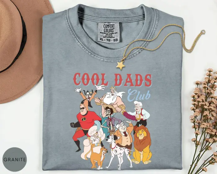 Comfort Colors® Retro 90s Disney Cool Dad Clubs T-Shirt, Funny Daddy Son Gift, Best Dad Ever, Goofy Mufasa King Triton, Family Trip Shirt - Image 4