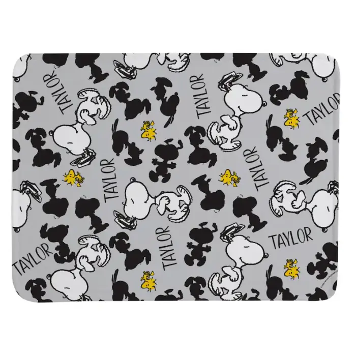 Personalized Peanuts All Over Snoopy Pattern Plush Blanket - Snoopy Blanket - Snoopy and Woodstock - Available in 4 Colors - Image 3