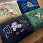 Custom Embroidered Anime Shirt, Sweatshirt, Hoodie, Personalized PokaDad Character Shirt - Image 7