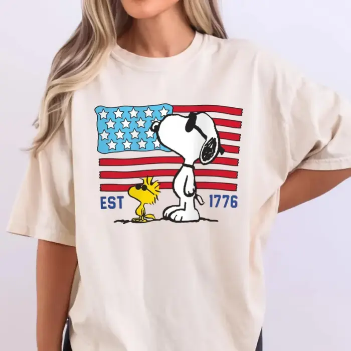 Comfort Colors® America 250th Anniversary Shirt, Patriotic Snoopy Tee, Funny 4th Of July Shirt, USA Flag Tee - Image 3