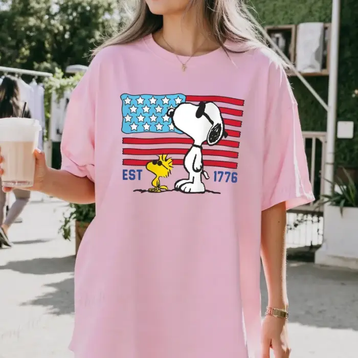 Comfort Colors® America 250th Anniversary Shirt, Patriotic Snoopy Tee, Funny 4th Of July Shirt, USA Flag Tee - Image 4