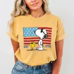 Comfort Colors® America 250th Anniversary Shirt, Patriotic Snoopy Tee, Funny 4th Of July Shirt, USA Flag Tee - Image 8