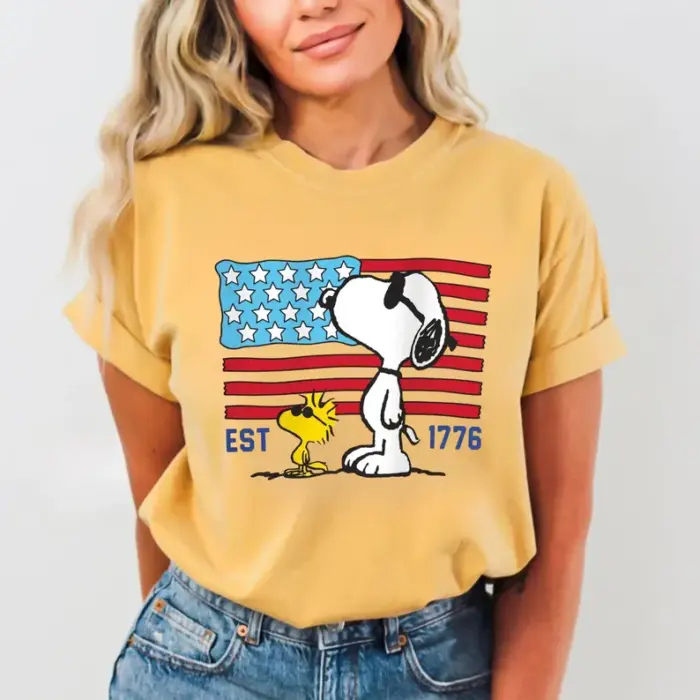 Comfort Colors® America 250th Anniversary Shirt, Patriotic Snoopy Tee, Funny 4th Of July Shirt, USA Flag Tee - Image 8