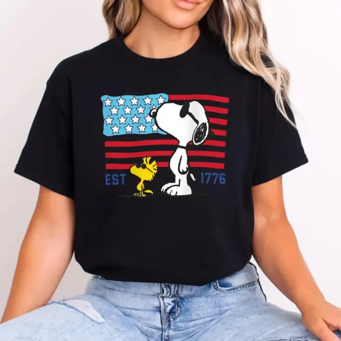 Comfort Colors® America 250th Anniversary Shirt, Patriotic Snoopy Tee, Funny 4th Of July Shirt, USA Flag Tee - Image 9