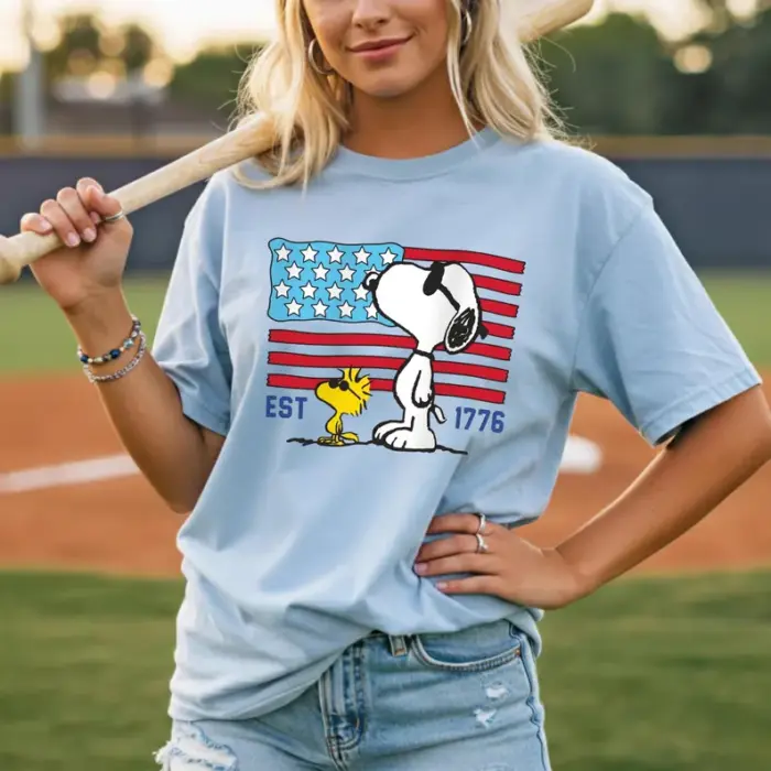 Comfort Colors® America 250th Anniversary Shirt, Patriotic Snoopy Tee, Funny 4th Of July Shirt, USA Flag Tee - Image 10