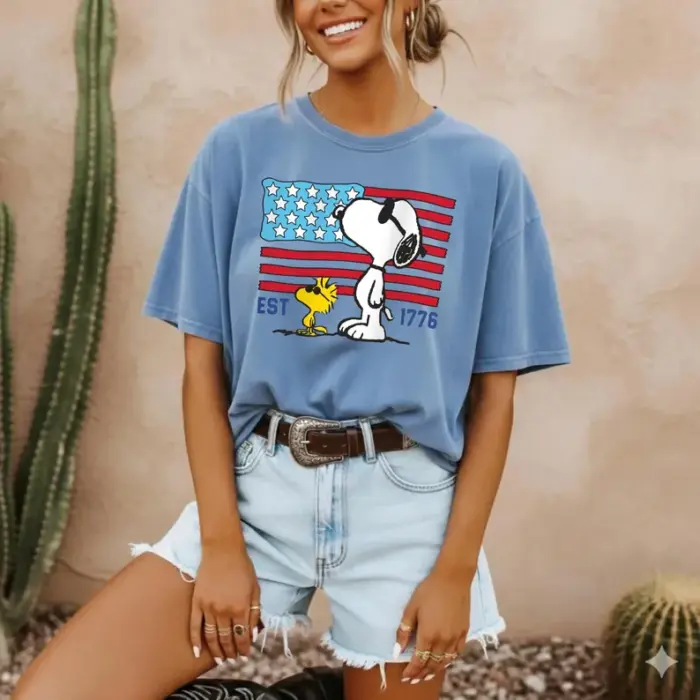 Comfort Colors® America 250th Anniversary Shirt, Patriotic Snoopy Tee, Funny 4th Of July Shirt, USA Flag Tee - Image 11