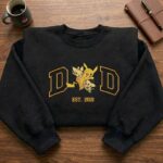 Custom Embroidered Anime Shirt, Sweatshirt, Hoodie, Personalized PokaDad with 2 children Character Shirt
