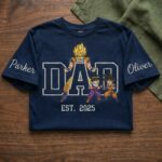 Custom Super Saiyan Dad Shirt, Sweatshirt, Hoodie with 2 Sons - Personalized Embroidered Goku, Gohan & Goten Sweatshirt - Father's Day Gift - Image 7