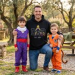 Custom Super Saiyan Dad Shirt, Sweatshirt, Hoodie with 2 Sons - Personalized Embroidered Goku, Gohan & Goten Sweatshirt - Father's Day Gift - Image 2