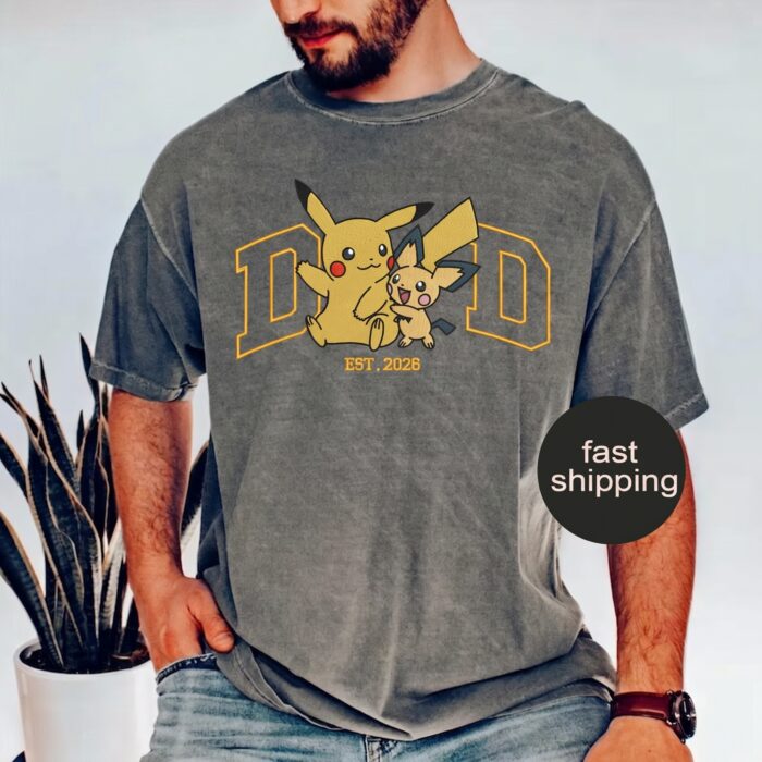 Custom Embroidered Anime Shirt, Sweatshirt, Hoodie, Personalized PokaDad Character Shirt - Image 4